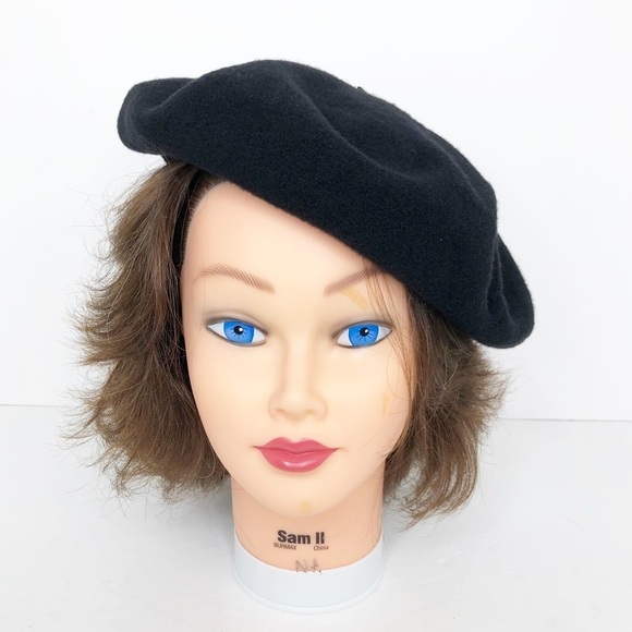 French black beret wool hat - Picture 11 of 11